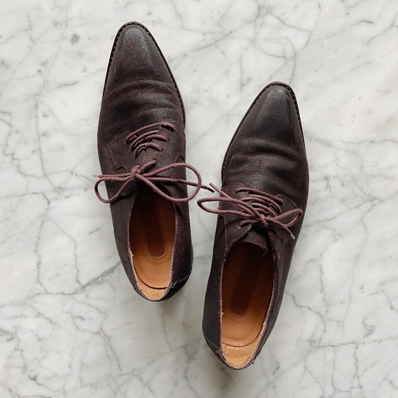 Anthropologie Shoes - Anthropologie Gee Wawa Burgundy Leather Oxfords